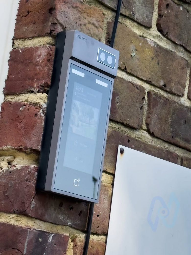 Akuvox S535 video intercom with camera at Cheriton Primary School