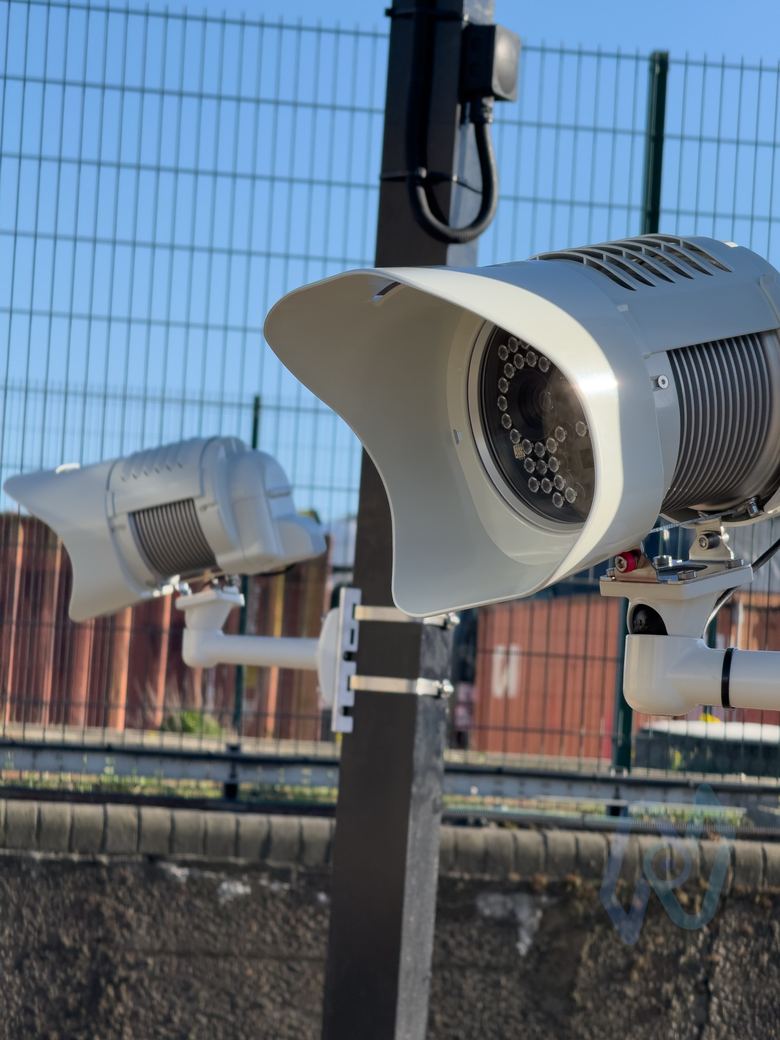 Two MAV AiQ ANPR cameras on one post, covering both directions
