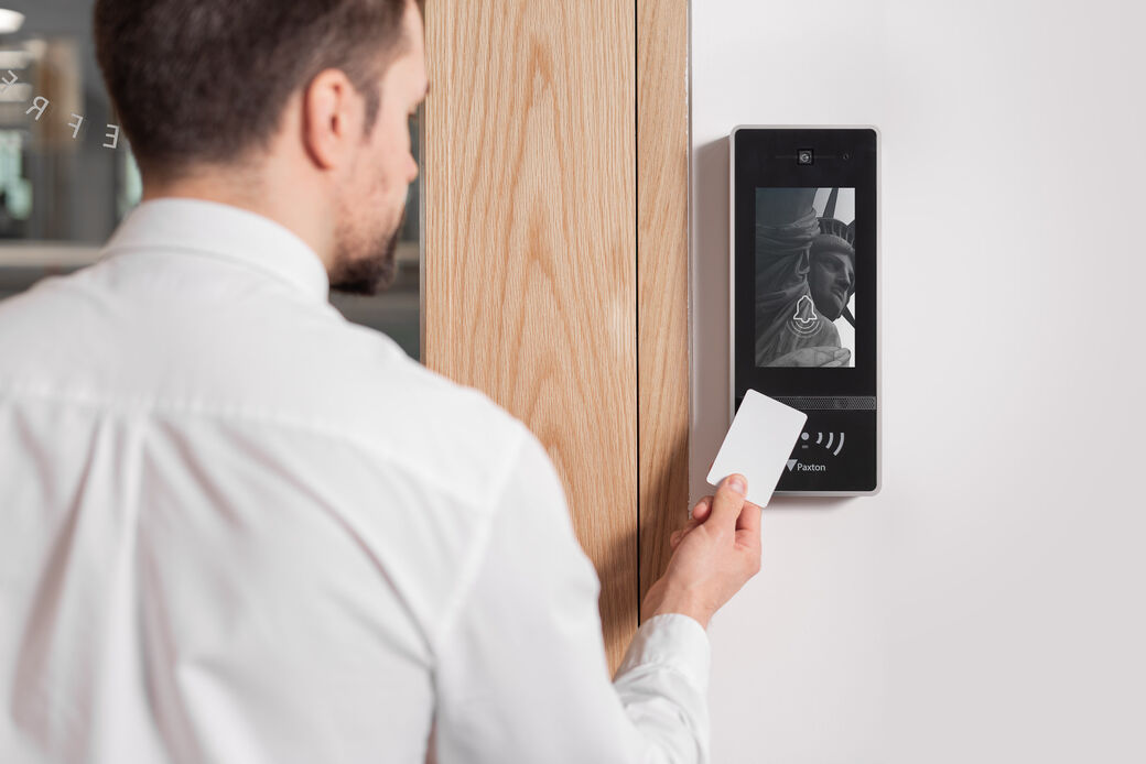 Card presented to a Paxton Entry touch panel