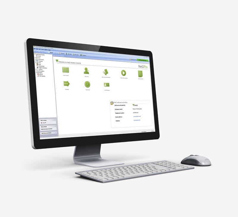 Paxton Net2 software on a desktop computer