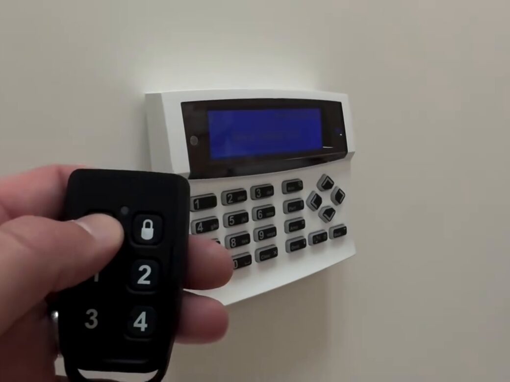 The Orisec fob that arms the alarm, opens the gate and operates the garage doors